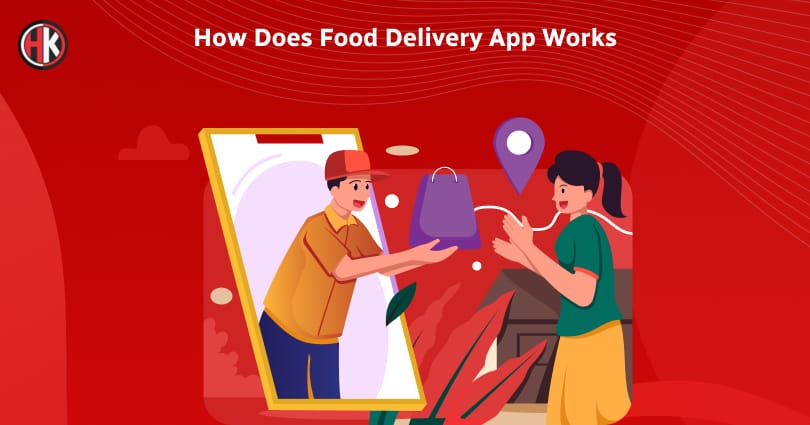 Customer receives the food through a delivered person via a food ordering app