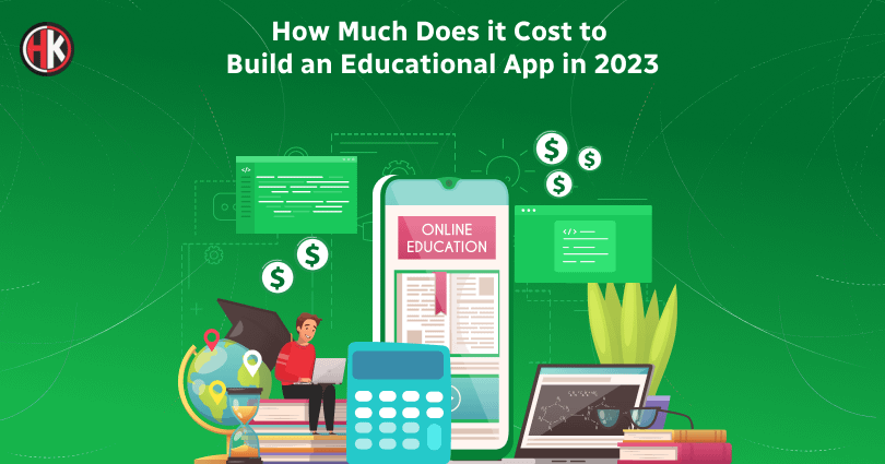 A mobile app with online education place behind the blue calculator 