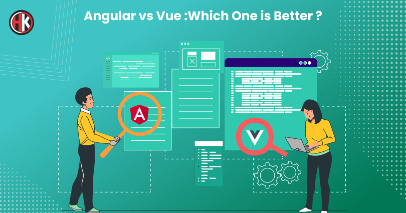 Two clients searching about the difference between angular and vue 