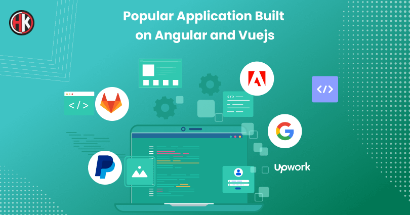 A desktop with multiple angular and vue applications icons 