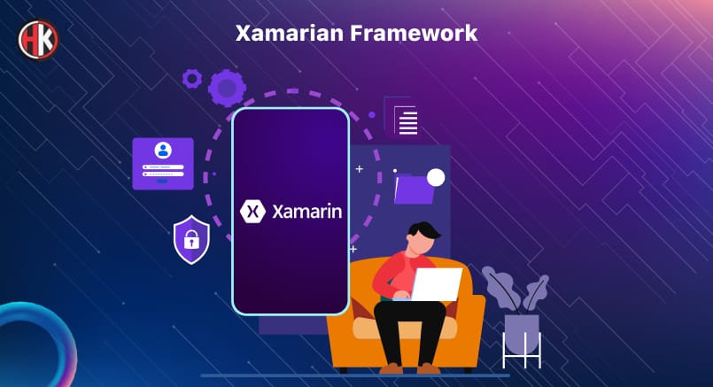 Developer working on Xamarian library framework for app development 