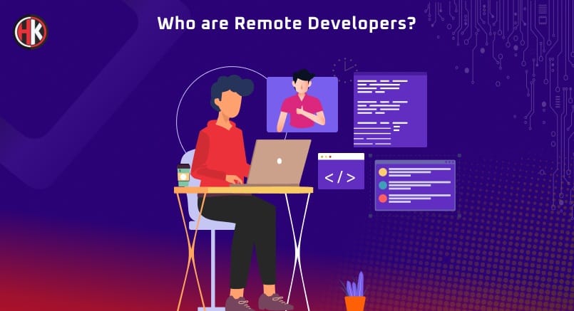 Clients searching the right and suitable remote developer details for their app development on laptop