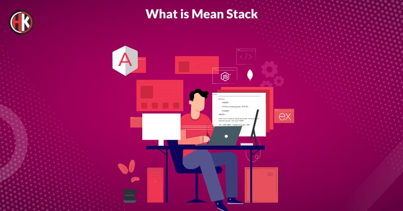 Developers working on mean stack technology for creating application 