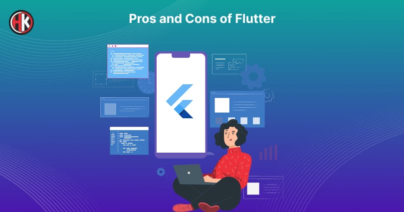 Developer working on flutter framework for creating mobile application