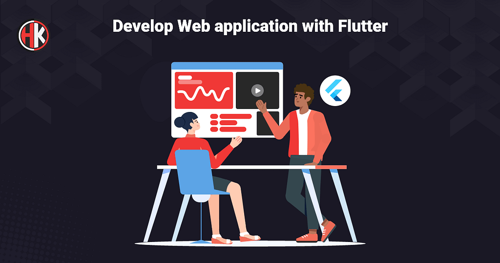 Web App Development with flutter with their Vector